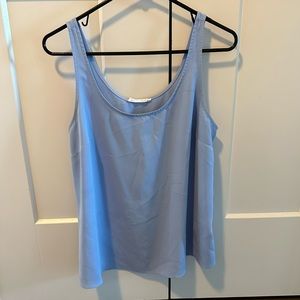 blue scoop neck sleeveless tank top size 10